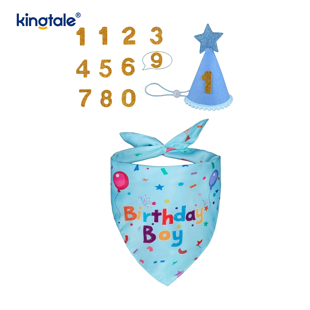 Conjunto de pañuelos de cumpleaños para mascotas