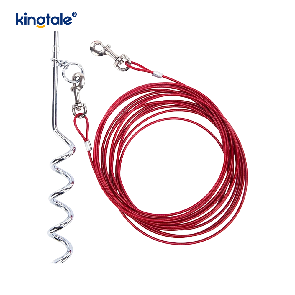 Cable y estaca para atar perros