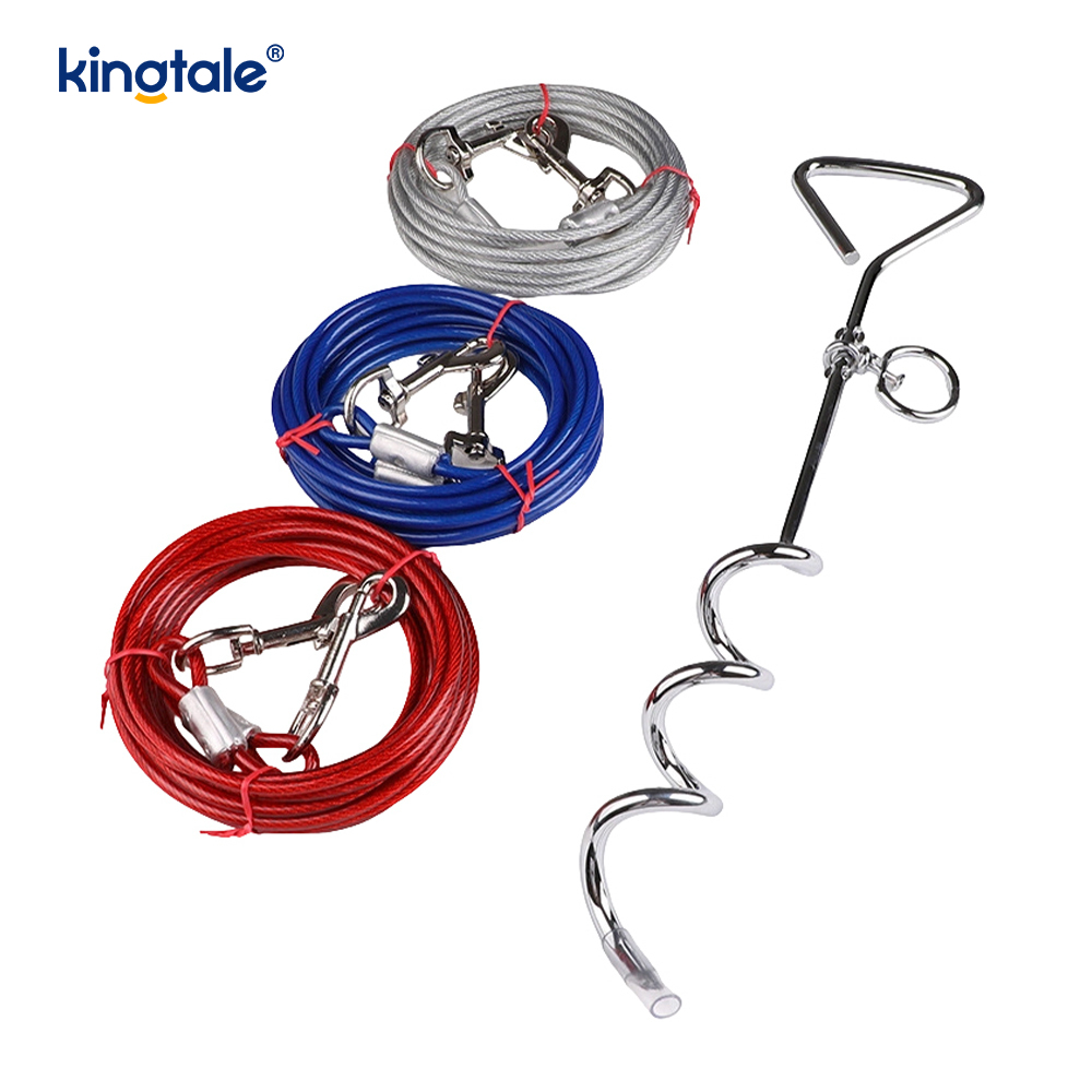 Cable y estaca para atar perros