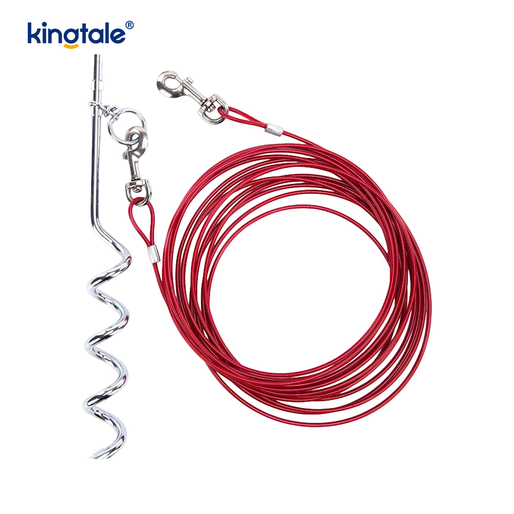 Cable y estaca para atar perros