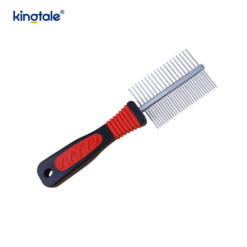 Peine de doble cara para perros, peine para garrapatas y pulgas, cepillo de preparación para perros de razas pequeñas y cachorros