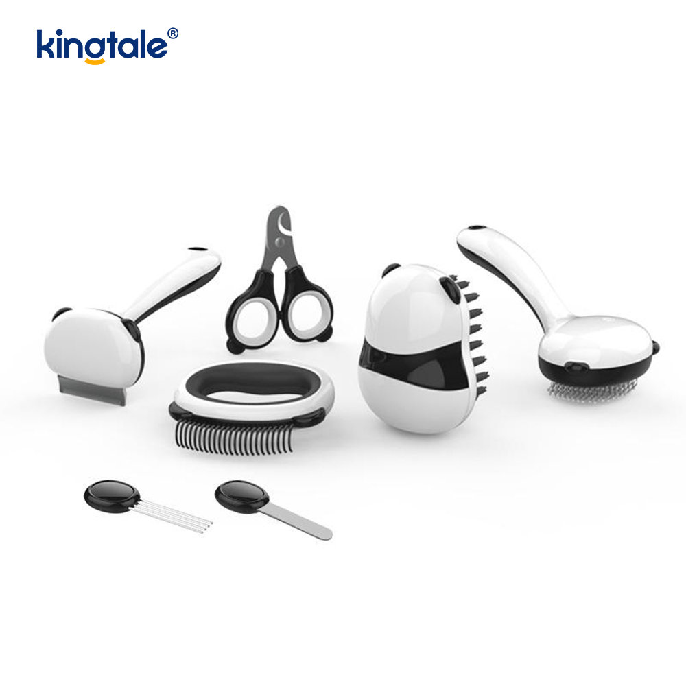 Set de productos de limpieza para mascotas, cepillo de baño modelo Panda