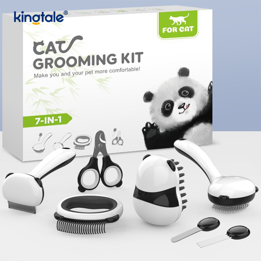 Set de productos de limpieza para mascotas, cepillo de baño modelo Panda