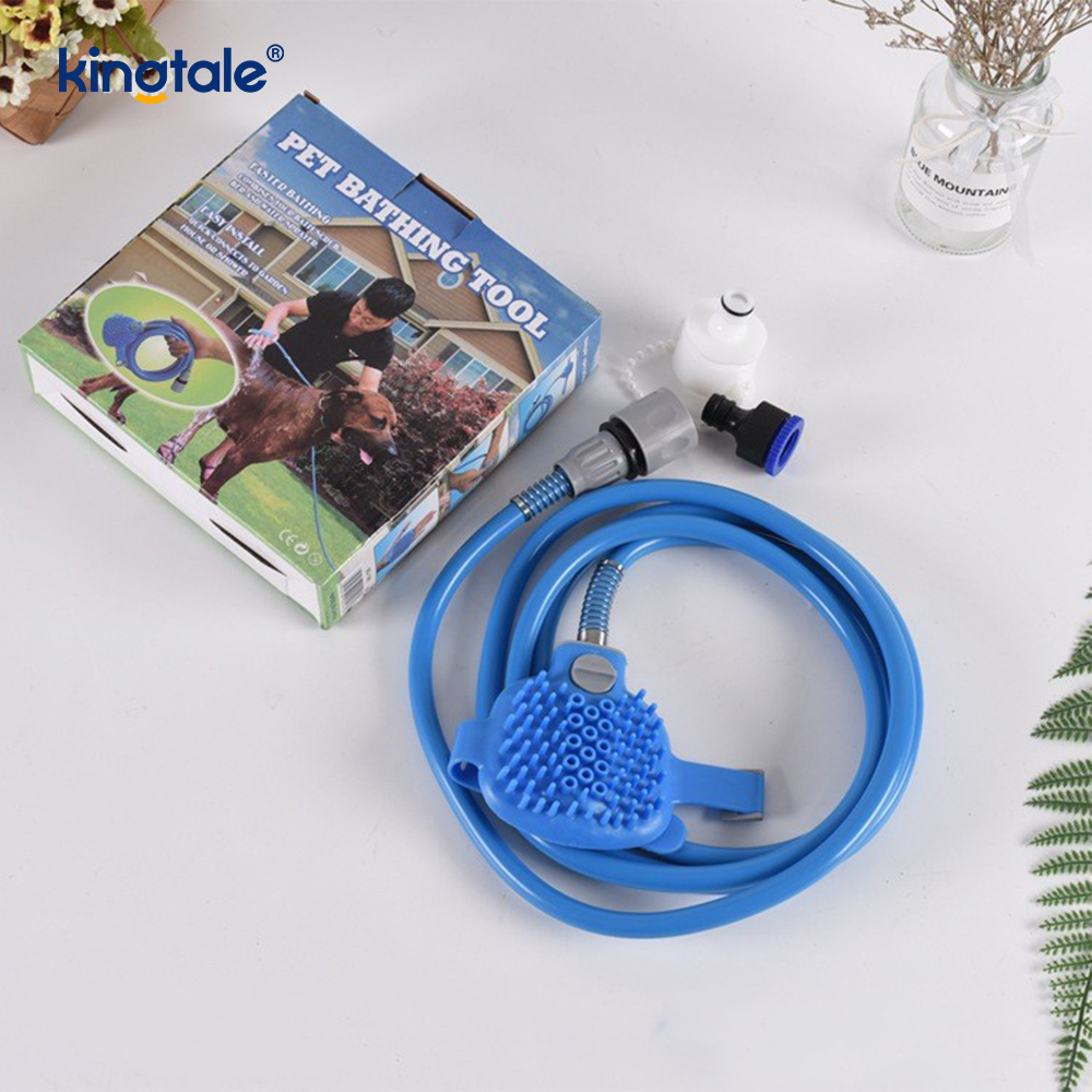 Accesorio de ducha para perros, pulverizador de ducha para mascotas, baño de mascotas y válvula desviadora de lavado de perros con mano