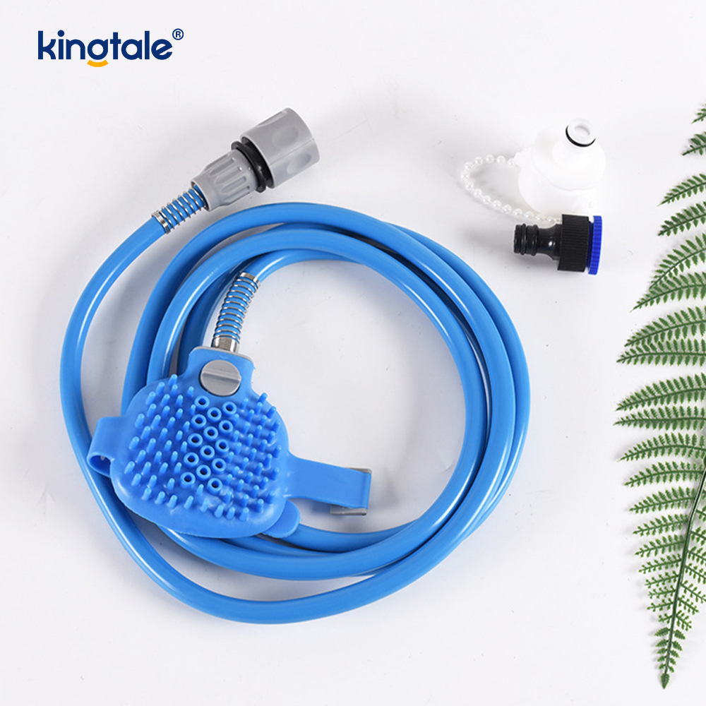 Accesorio de ducha para perros, pulverizador de ducha para mascotas, baño de mascotas y válvula desviadora de lavado de perros con mano