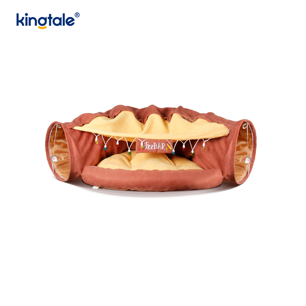 Túnel plegable para juegos de gatos, juguete interactivo, laberinto, casa para gatos, túneles interiores