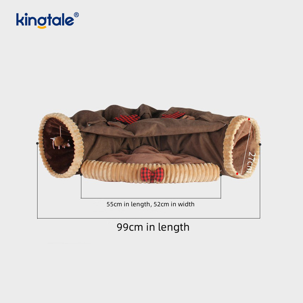 Túnel plegable para juegos de gatos, juguete interactivo, laberinto, casa para gatos, túneles interiores