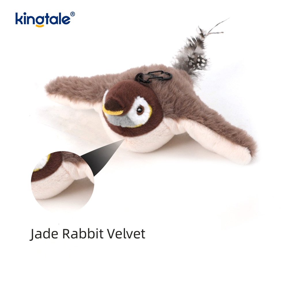 Juguete de peluche para mascotas gorrión simulado para todas las razas gato pateador hierba gatera juguetes gorrión