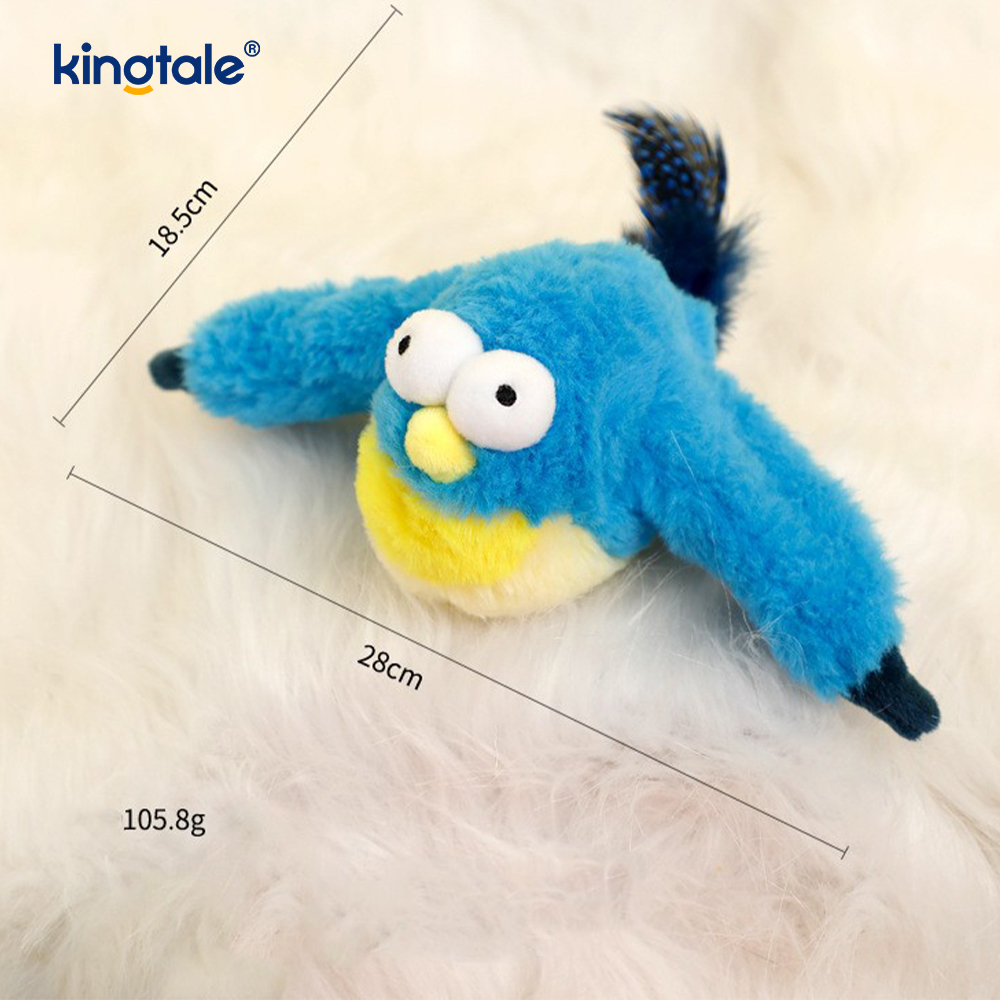 Juguete de peluche para mascotas gorrión simulado para todas las razas gato pateador hierba gatera juguetes gorrión