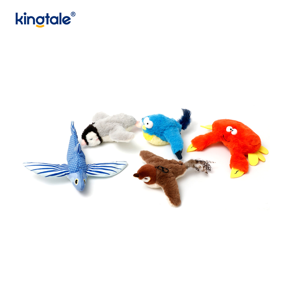 Juguete de peluche para mascotas gorrión simulado para todas las razas gato pateador hierba gatera juguetes gorrión