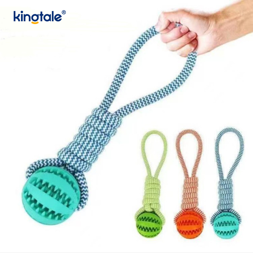 Juguete para perros pelota de goma masticable extraíble para interior y exterior