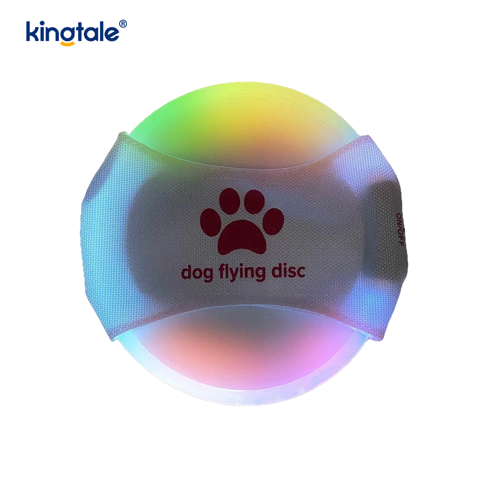 Frisbee iluminado para mascotas, entrenamiento de mascotas iluminado de alta visibilidad, lanzamiento, juego para hacer ejercicio