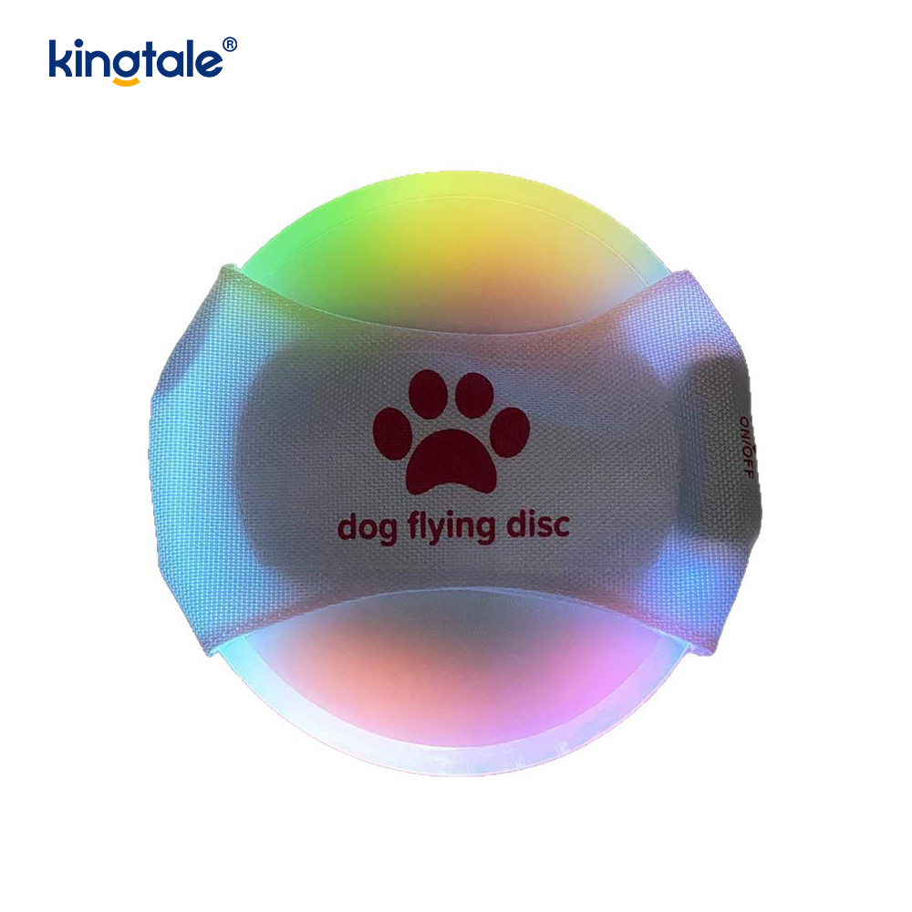 Frisbee iluminado para mascotas, entrenamiento de mascotas iluminado de alta visibilidad, lanzamiento, juego para hacer ejercicio