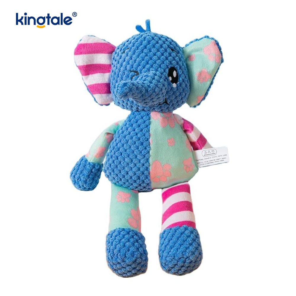 Juguete suave del animal doméstico de la felpa del elefante azul con la tela azul lavable a máquina