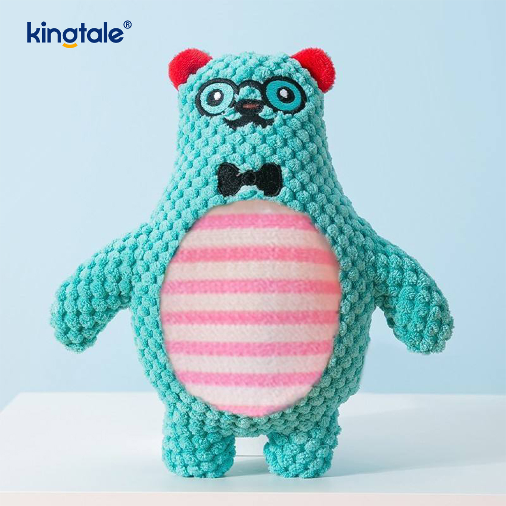 Juguete suave del animal doméstico de la felpa del elefante azul con la tela azul lavable a máquina