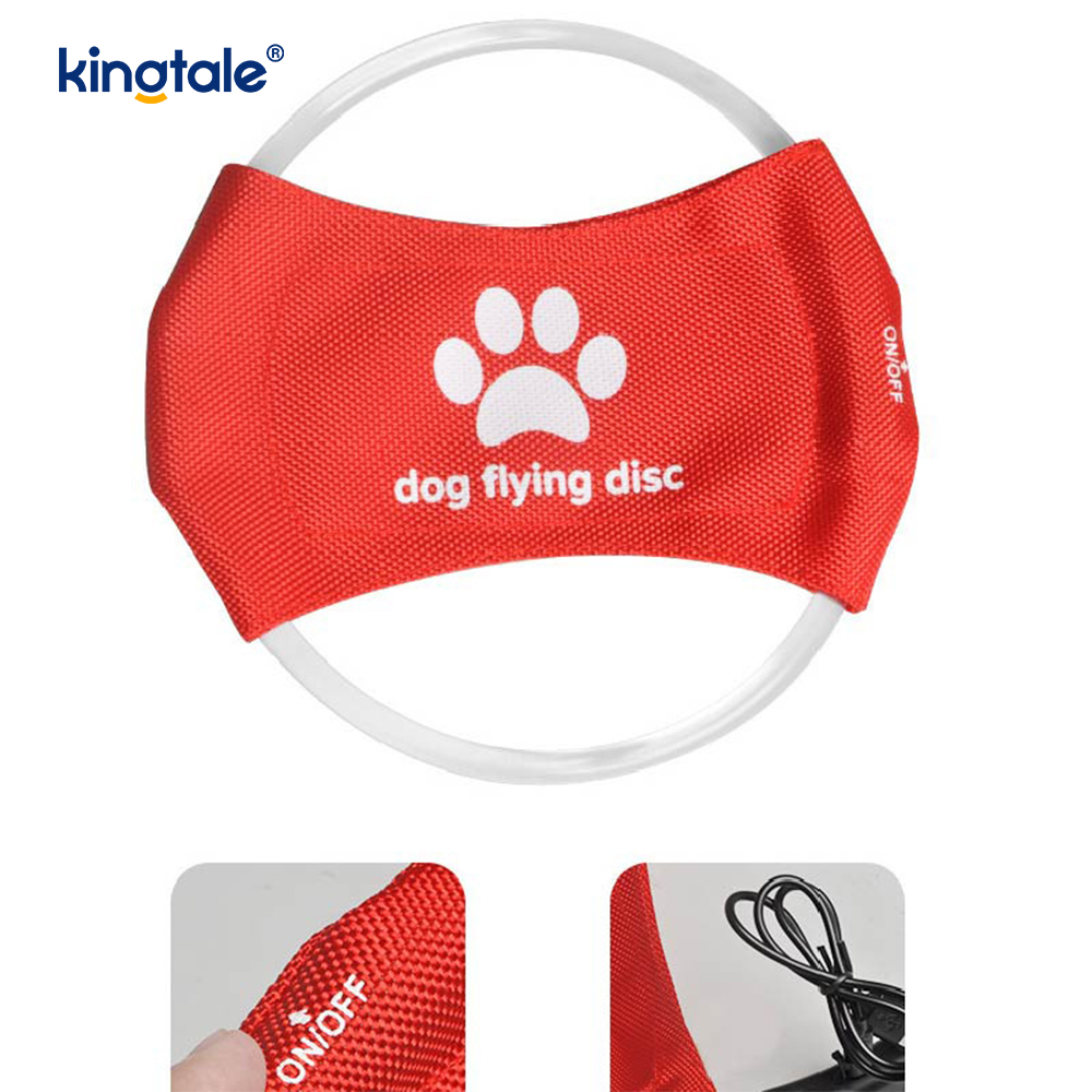 Frisbee iluminado para mascotas, entrenamiento de mascotas iluminado de alta visibilidad, lanzamiento, juego para hacer ejercicio