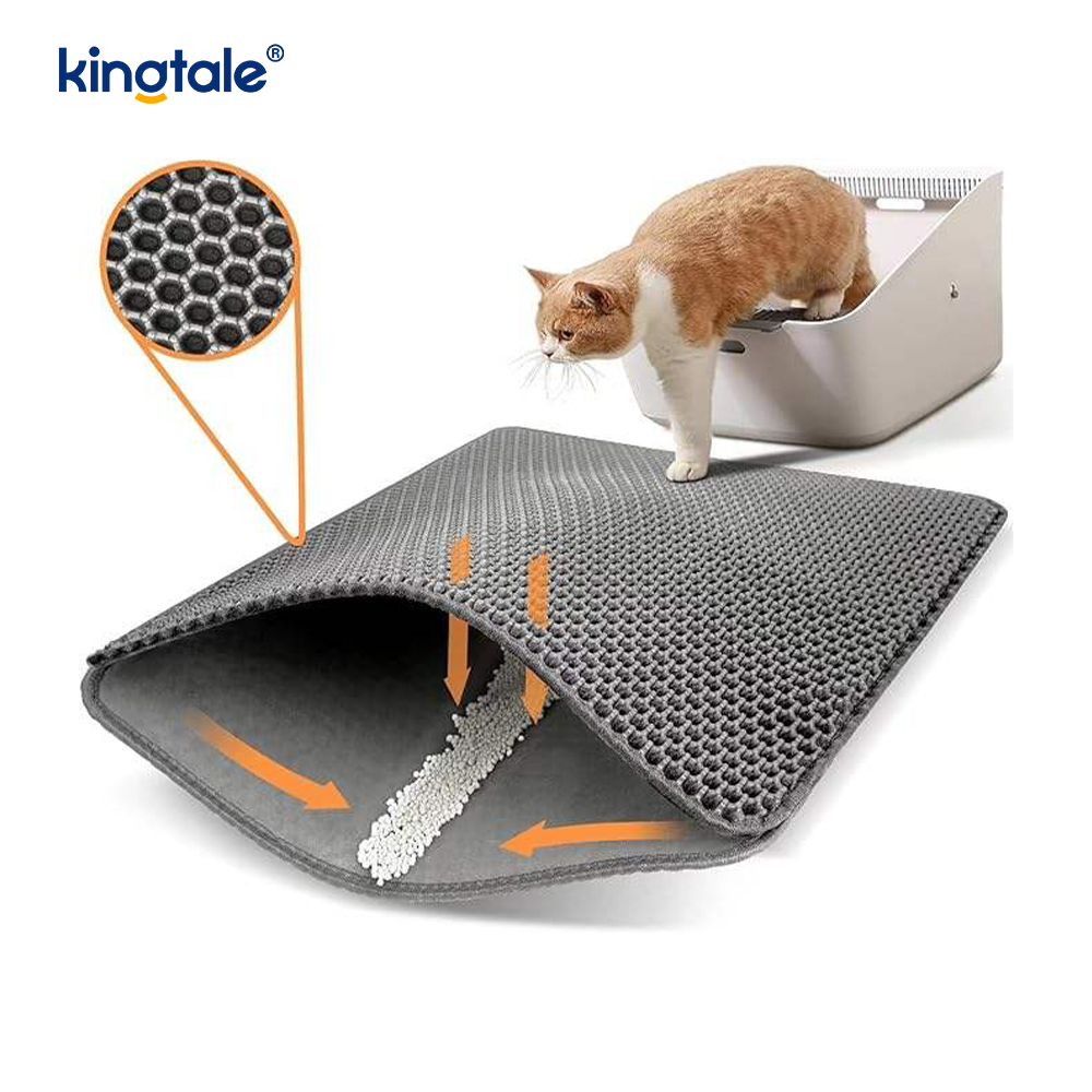 Alfombrilla para arena para gatos, capa trasera impermeable y a prueba de fugas
