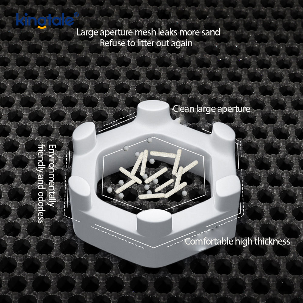 Alfombrilla para arena para gatos, capa trasera impermeable y a prueba de fugas