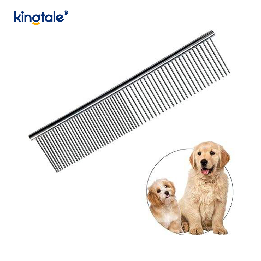 Peines para perros con peine de acero inoxidable para el cuidado, peine de metal para gatos para eliminar enredos y nudos