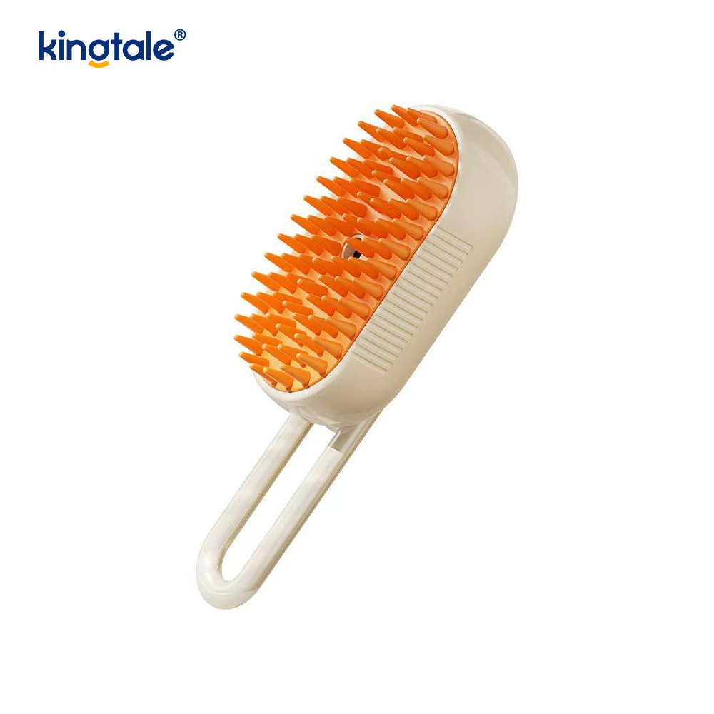 Cepillo de vapor para gatos 3 en 1, cepillo humeante para mascotas, masaje de silicona, peine removedor de pelo para perros