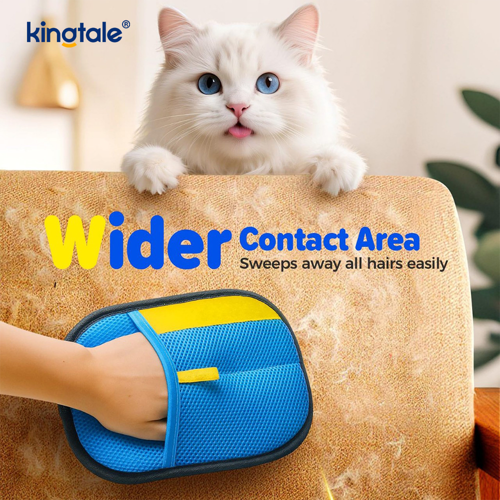 Guante de eliminación de pelo para mascotas, guantes electrostáticos para quitar el pelo de mascotas, para gatos y perros, recién Pro, cinco dedos