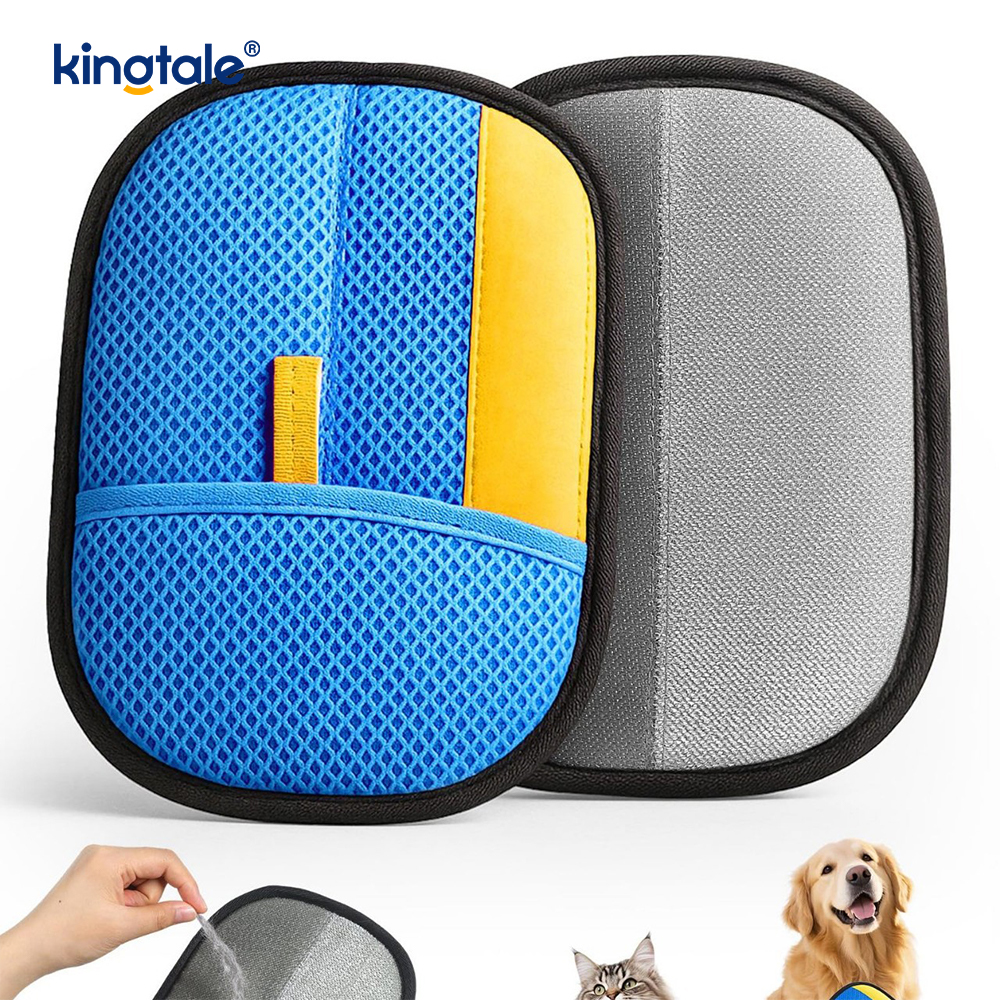 Guante de eliminación de pelo para mascotas, guantes electrostáticos para quitar el pelo de mascotas, para gatos y perros, recién Pro, cinco dedos