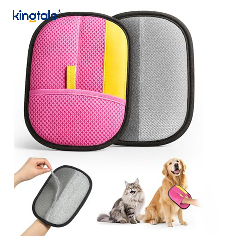 Guante de eliminación de pelo para mascotas, guantes electrostáticos para quitar el pelo de mascotas, para gatos y perros, recién Pro, cinco dedos