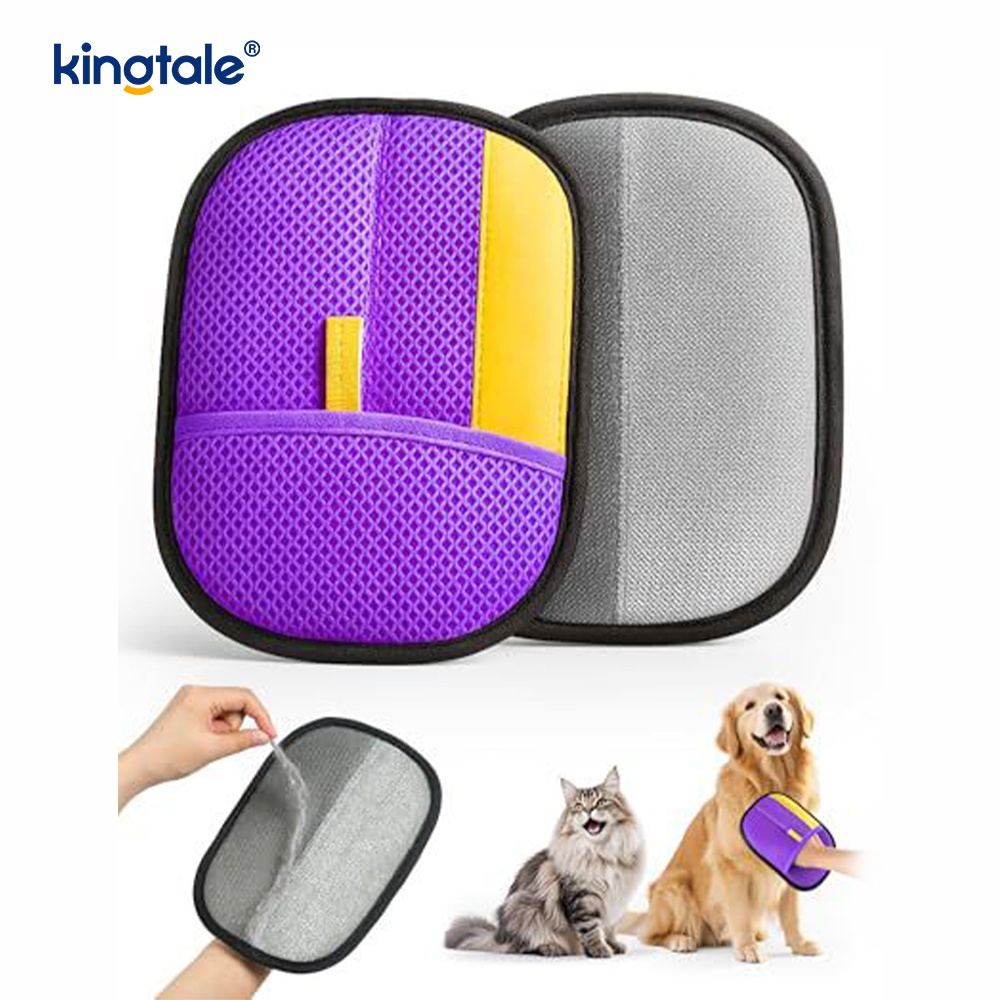 Guante de eliminación de pelo para mascotas, guantes electrostáticos para quitar el pelo de mascotas, para gatos y perros, recién Pro, cinco dedos