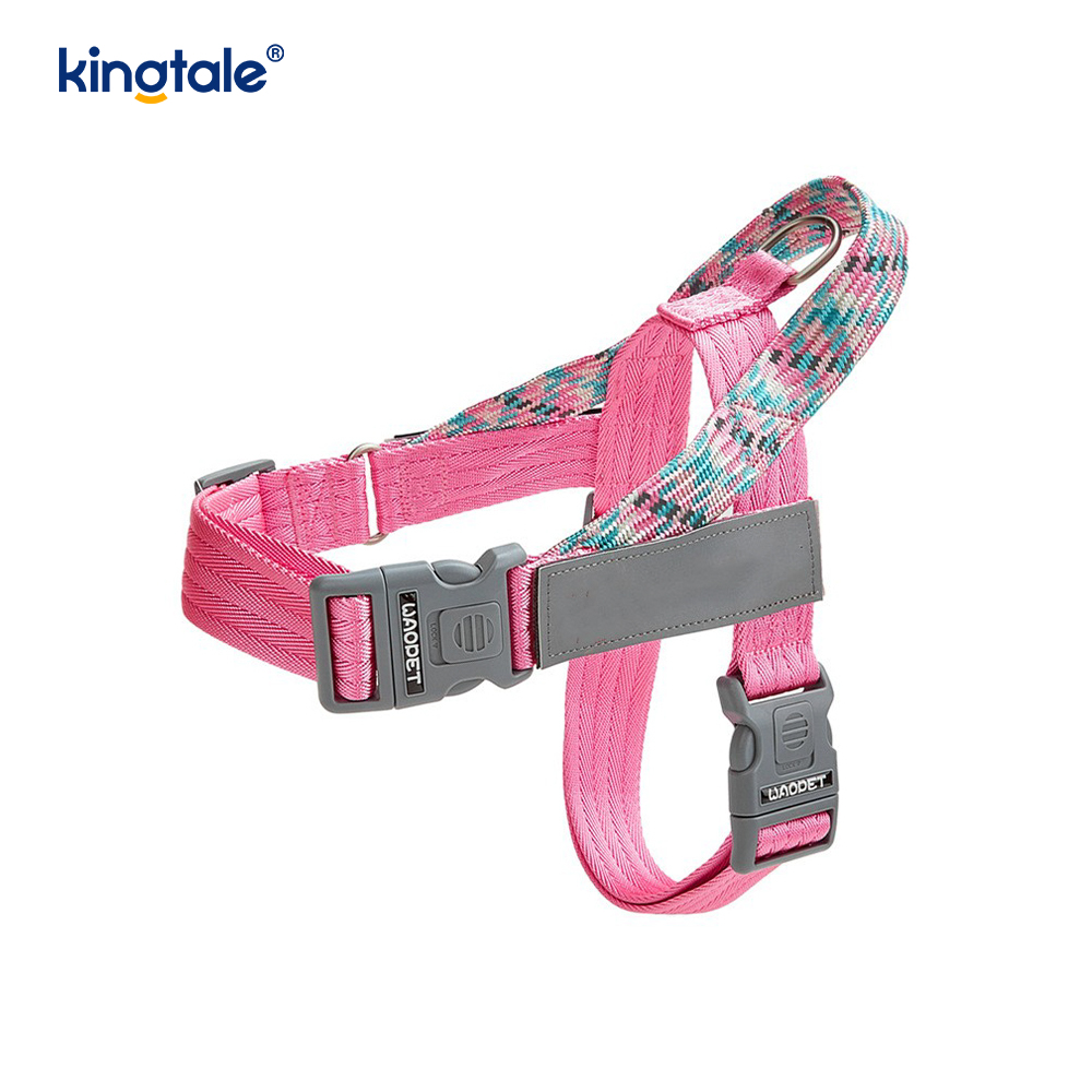 Arnés reflectante para perros con correas de nailon trenzadas desarrolladas