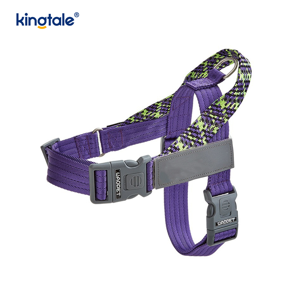 Arnés reflectante para perros con correas de nailon trenzadas desarrolladas