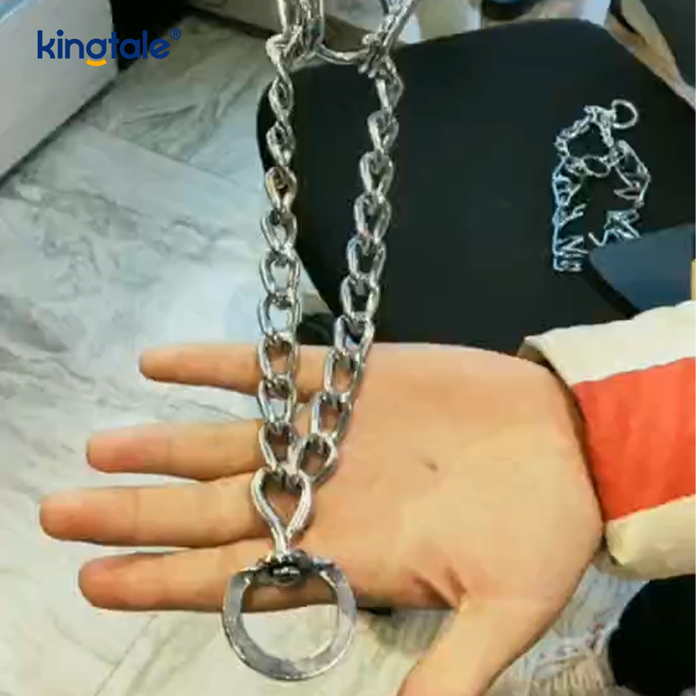 Collar de entrenamiento para perros con punta metálica de acero al carbono, collares de estrangulamiento para mascotas