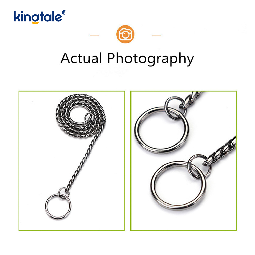 Collar de cadena de perro de serpiente de metal de cobre puro para perros pequeños y medianos