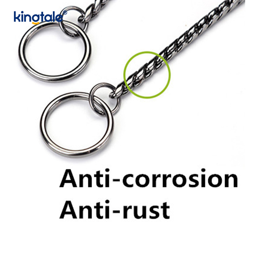 Collar de cadena de perro de serpiente de metal de cobre puro para perros pequeños y medianos