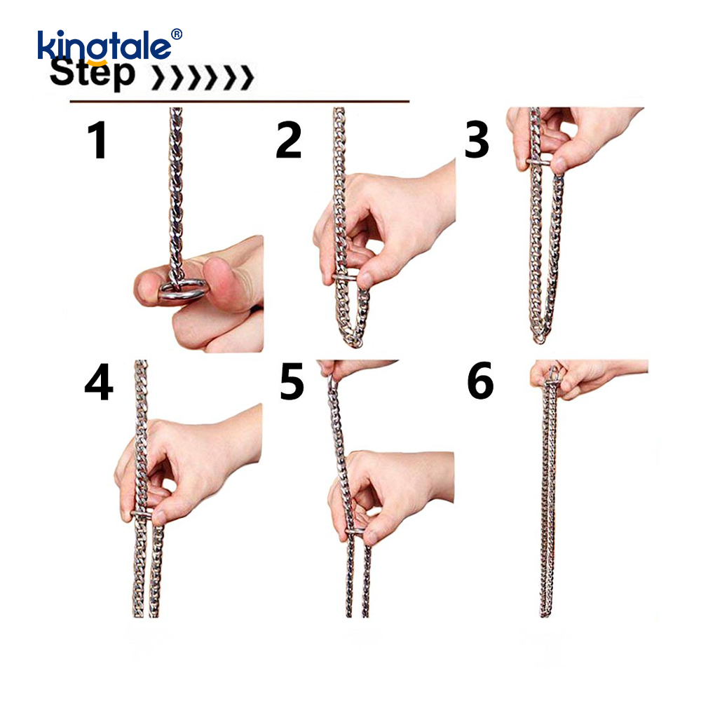 Cadena pesada de la cadena del resbalón P del collar de la obstrucción del perro del entrenamiento del metal para los perros