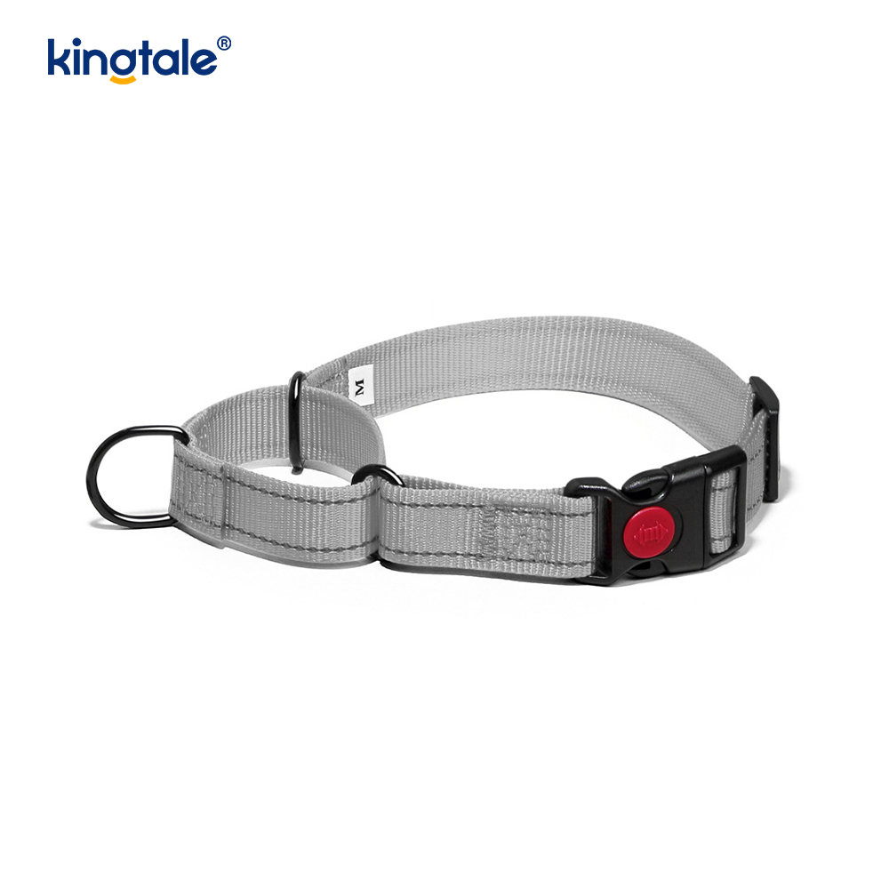 Ningún cuello de perro de nylon ajustable reflexivo de la martingala del tirón para los perros S M A L L