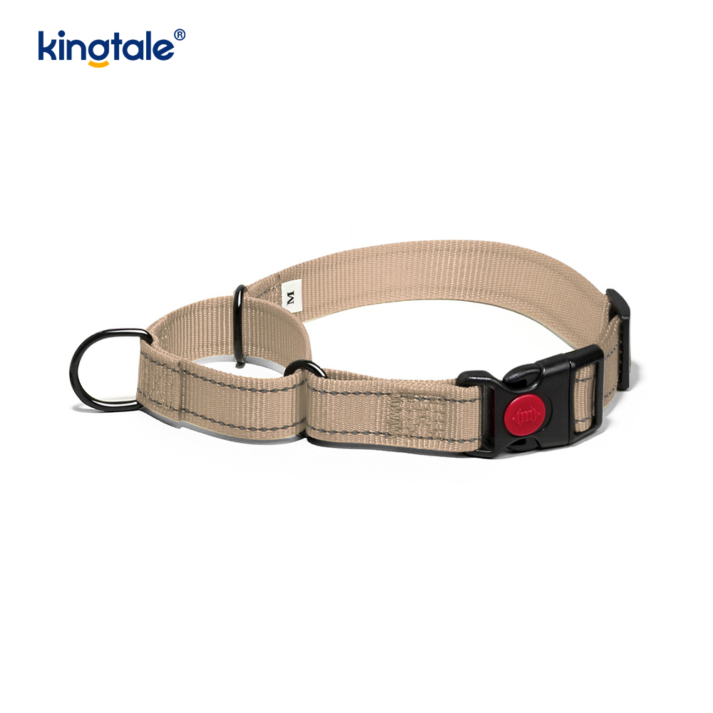 Ningún cuello de perro de nylon ajustable reflexivo de la martingala del tirón para los perros S M A L L
