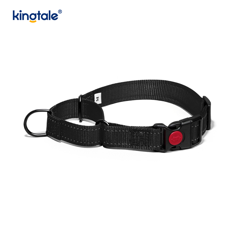 Ningún cuello de perro de nylon ajustable reflexivo de la martingala del tirón para los perros S M A L L
