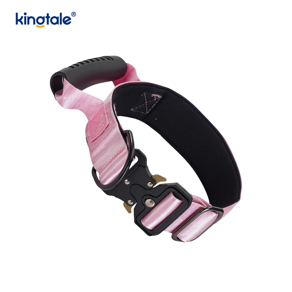 Mango de control de nailon para entrenamiento táctico y collar con hebilla de metal de liberación rápida