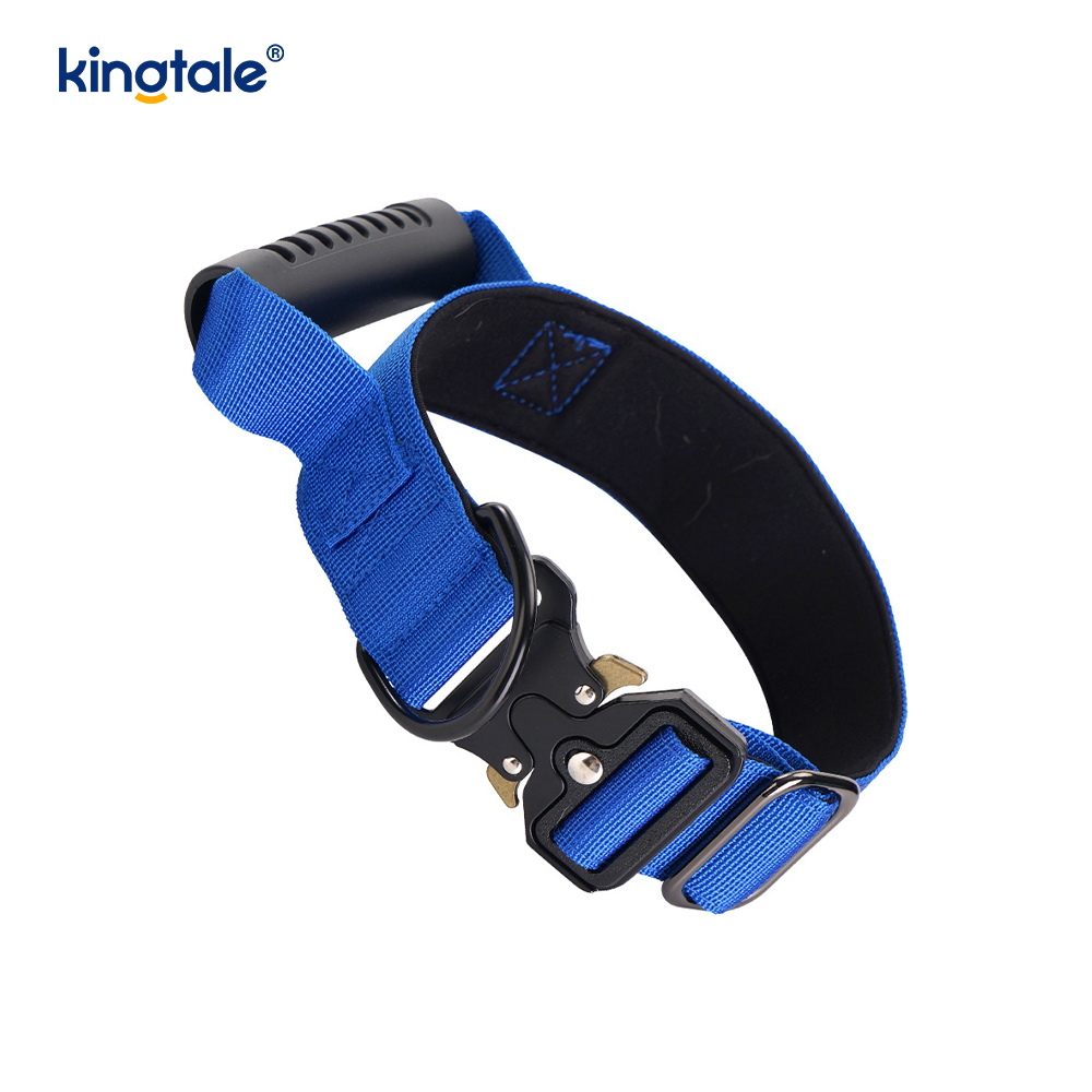 Mango de control de nailon para entrenamiento táctico y collar con hebilla de metal de liberación rápida