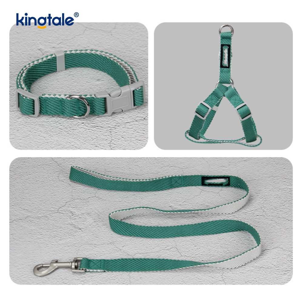 Sistema personalizado de la correa del collar del arnés del perro del modelo de la impresión de OEM/ODM