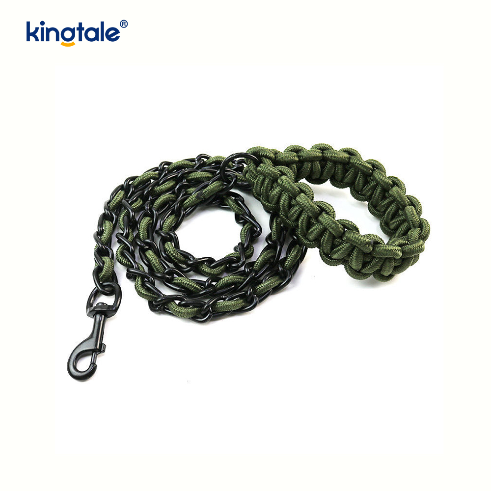 Mastique la cadena del perro del correo del animal doméstico de la prueba con la manija cómoda de la mordedura anti fuerte