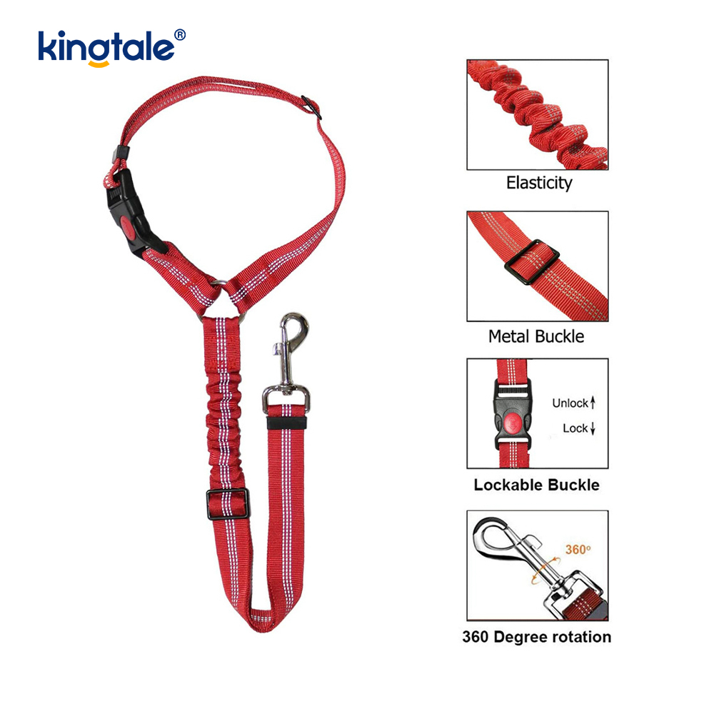 Correa reflexiva del cinturón de seguridad del coche del animal doméstico del poliéster durable Anti-Rush Anti-Rush