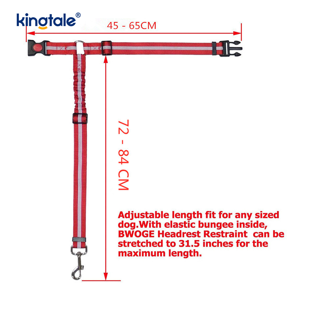 Correa reflexiva del cinturón de seguridad del coche del animal doméstico del poliéster durable Anti-Rush Anti-Rush