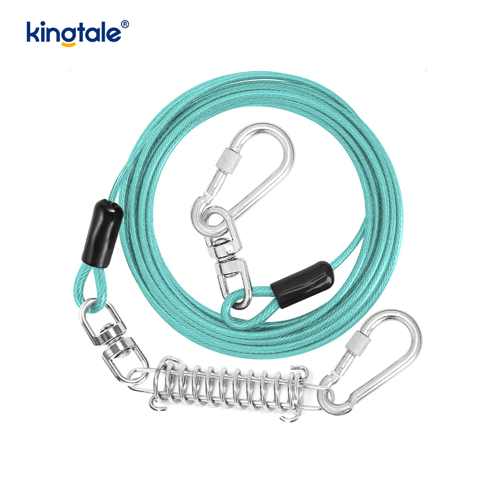 Cable cubierto de plástico reflectante para atar al perro con correa de entrenamiento para perros