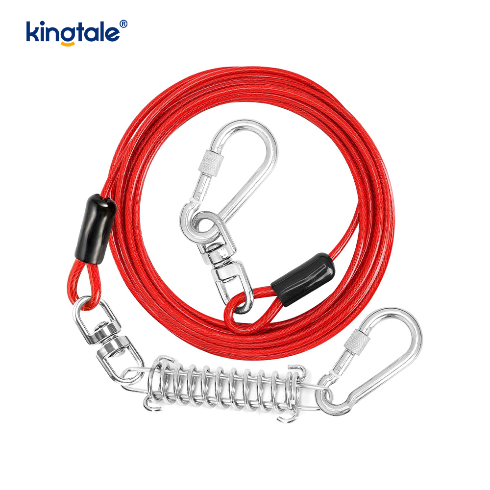 Cable cubierto de plástico reflectante para atar al perro con correa de entrenamiento para perros