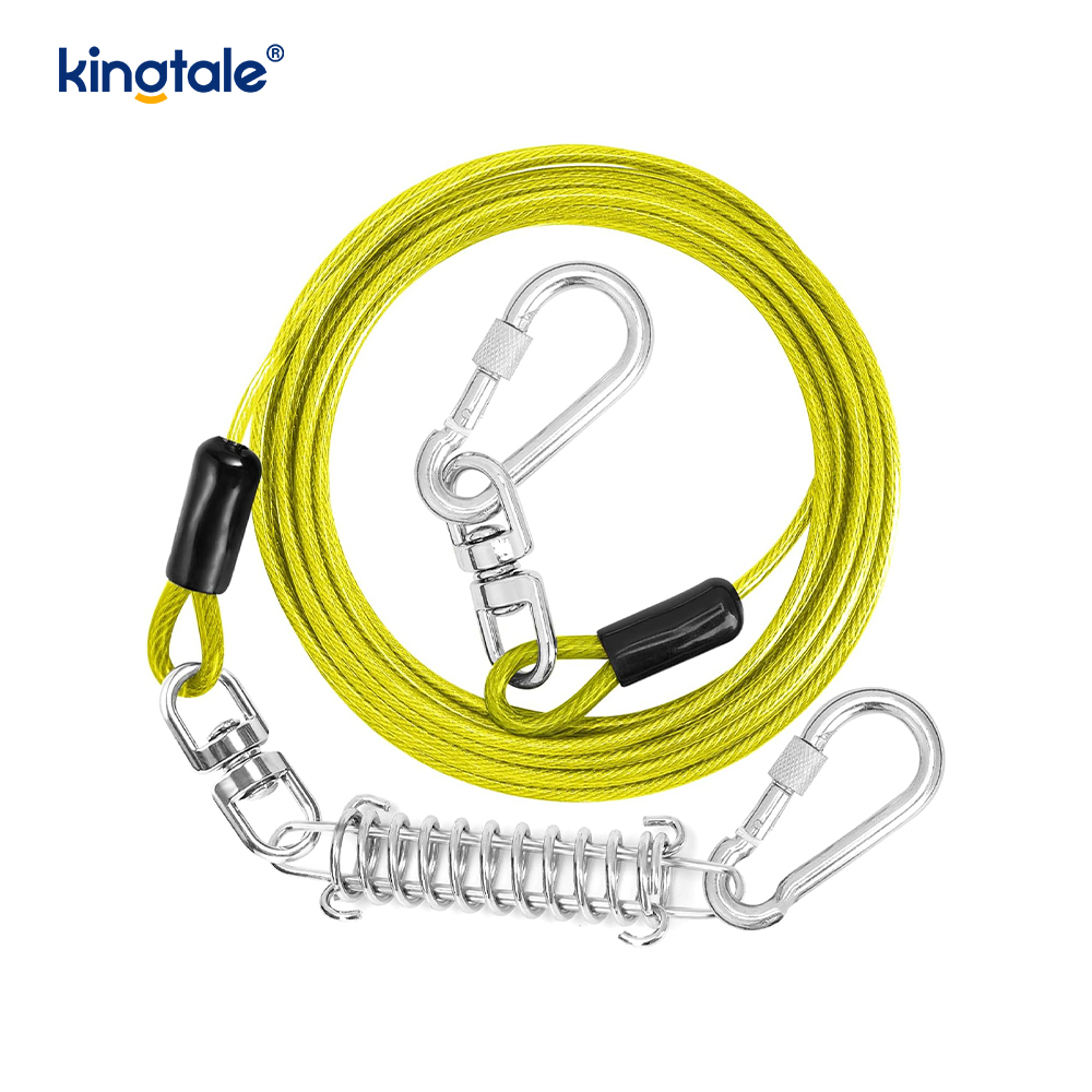 Cable cubierto de plástico reflectante para atar al perro con correa de entrenamiento para perros