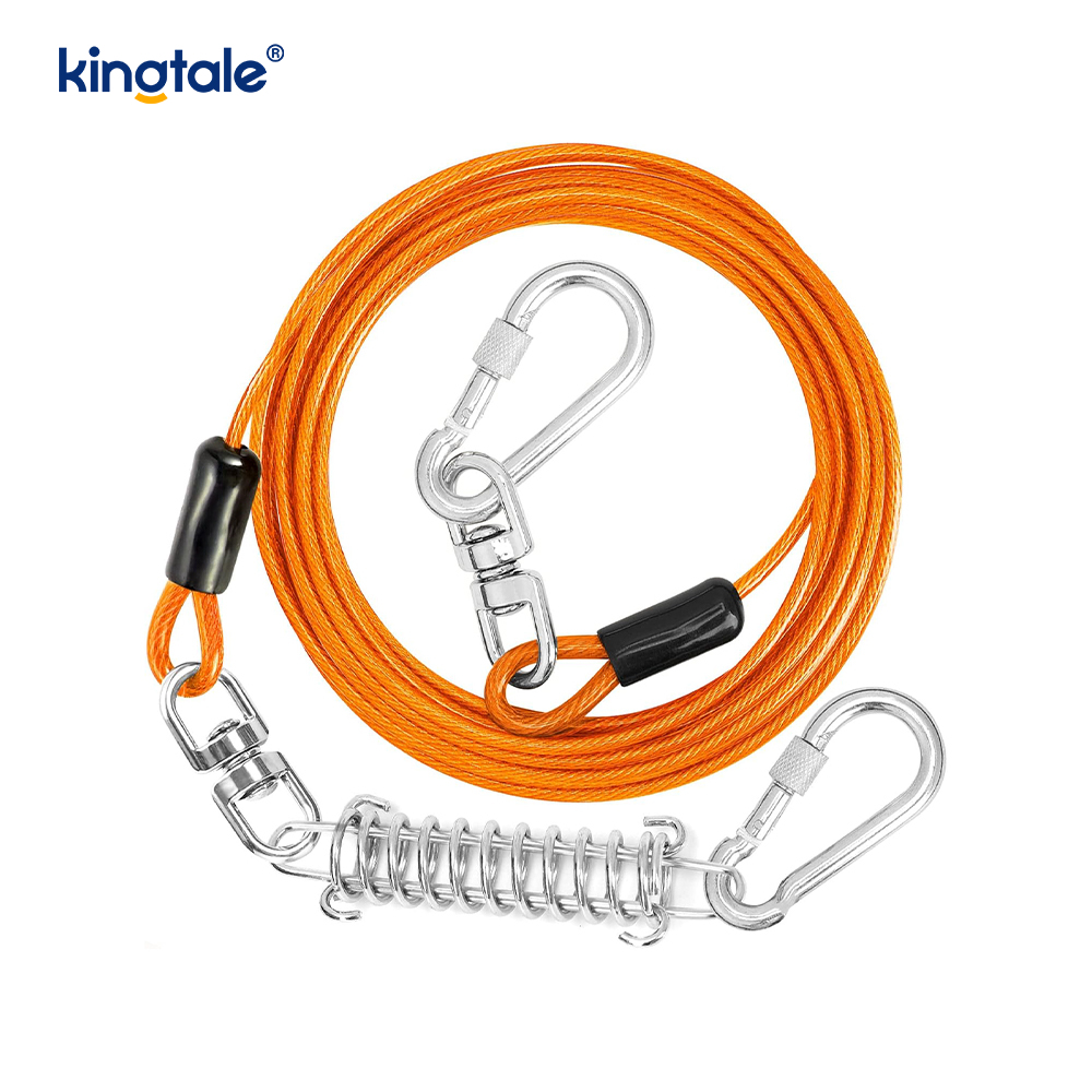 Cable cubierto de plástico reflectante para atar al perro con correa de entrenamiento para perros
