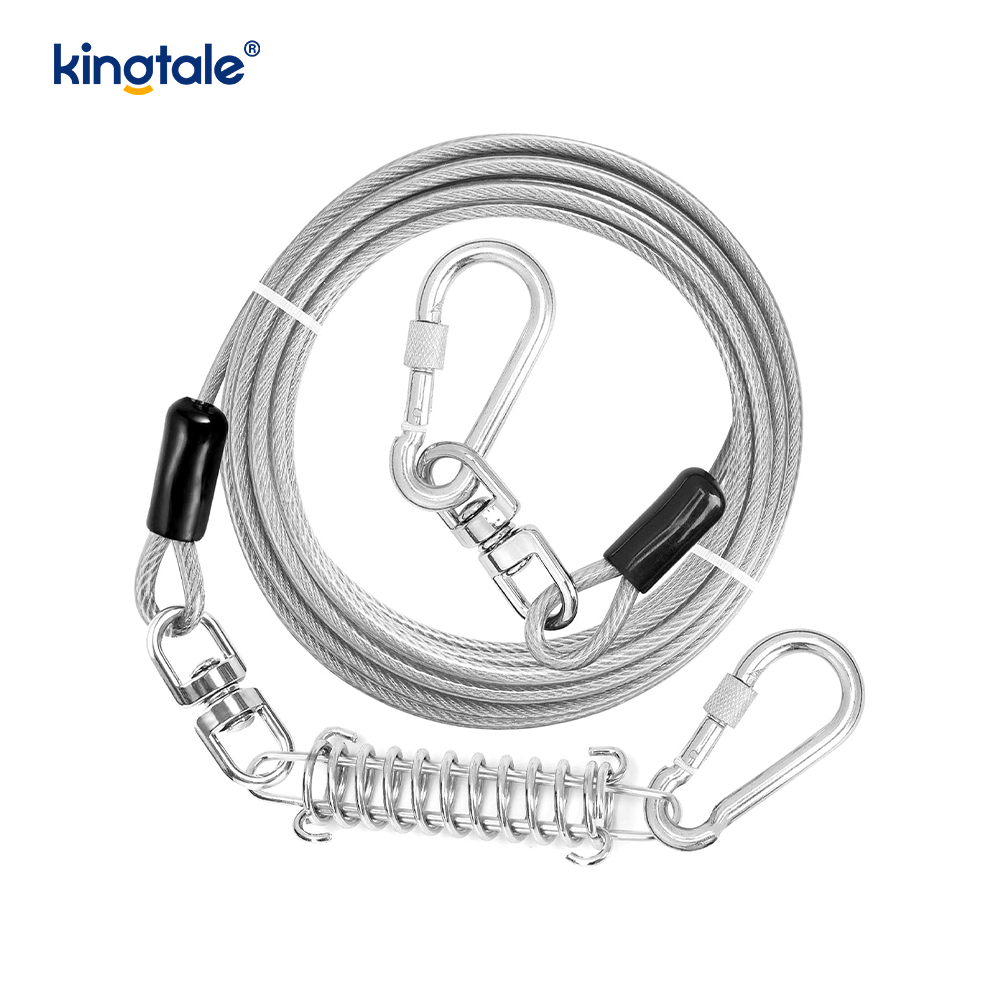 Cable cubierto de plástico reflectante para atar al perro con correa de entrenamiento para perros