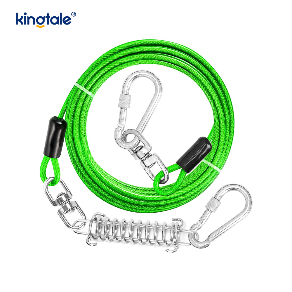 Cable cubierto de plástico reflectante para atar al perro con correa de entrenamiento para perros