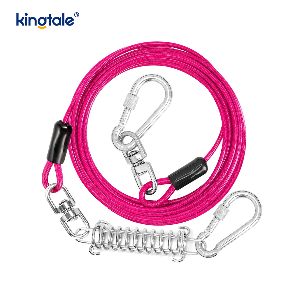 Cable cubierto de plástico reflectante para atar al perro con correa de entrenamiento para perros